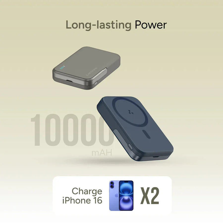 Ambrane AeroSync PB21 10000mAh Magnetic Wireless Power Bank - Ncap accessories