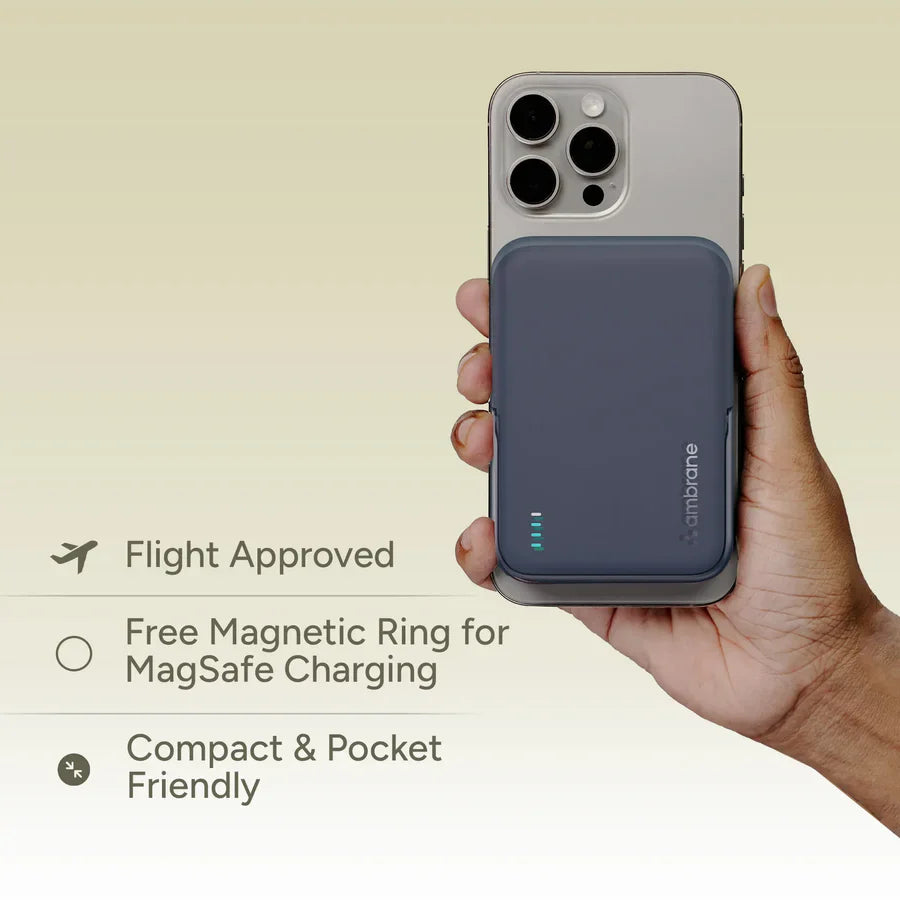 Ambrane AeroSync PB21 10000mAh Magnetic Wireless Power Bank - Ncap accessories