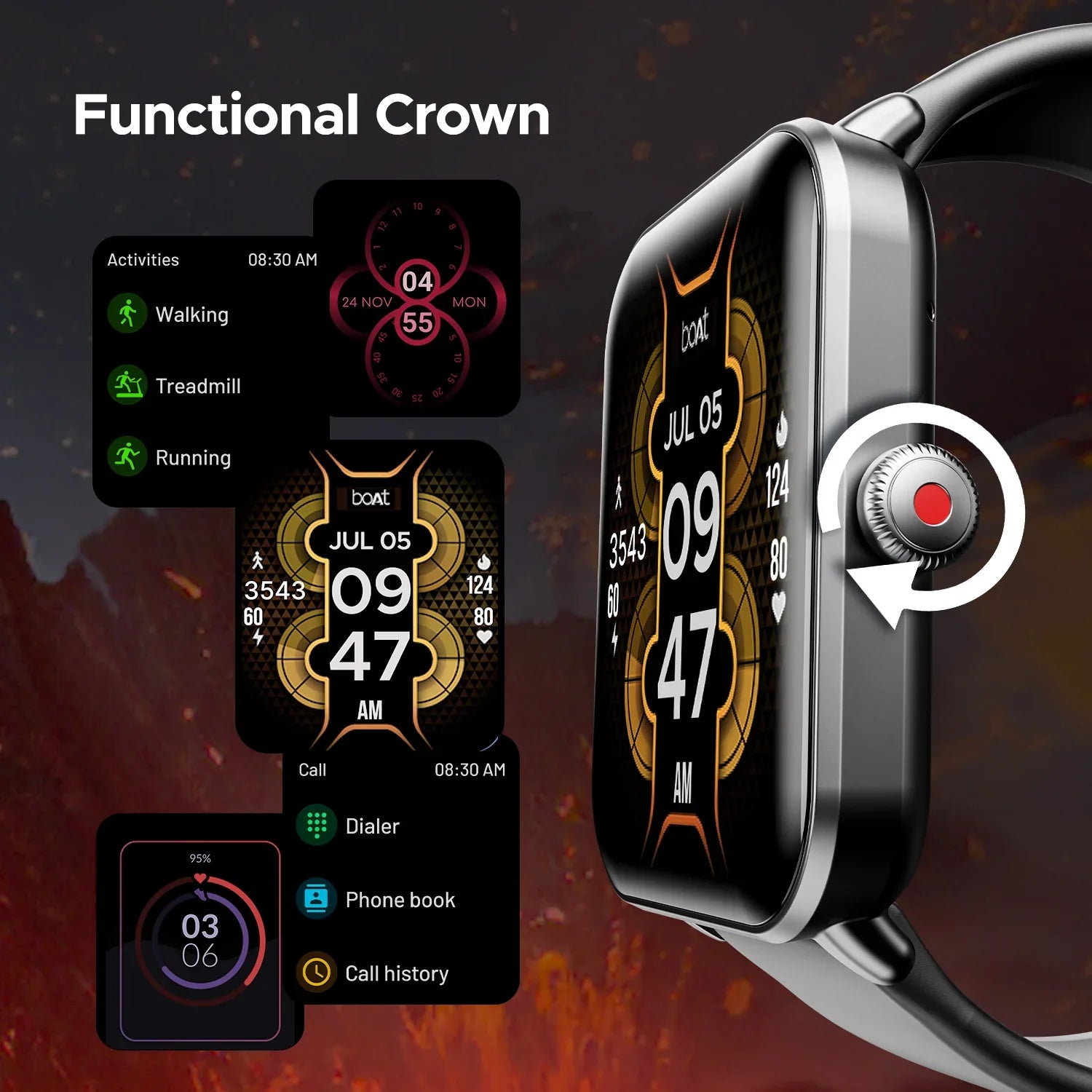 boAt Wave Fury Bluetooth Calling Smartwatch - Ncap accessories