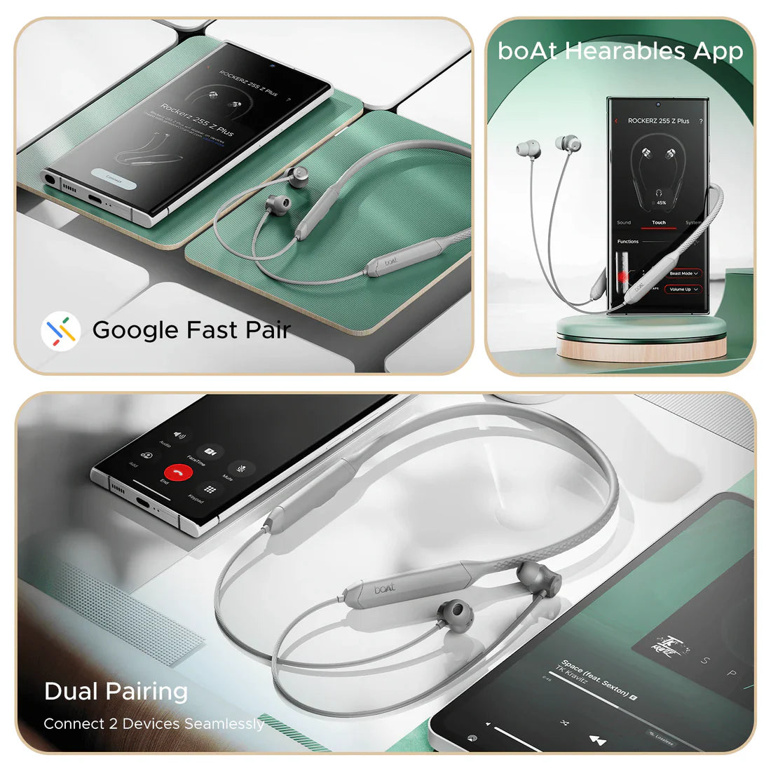 boAt Rockerz 255 Z Plus Bluetooth Wireless Neckband - Ncap accessories