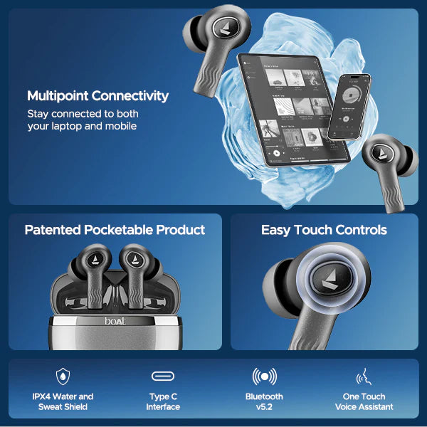 boAt Nirvana Ion ANC Wireless Earbuds - Ncap accessories