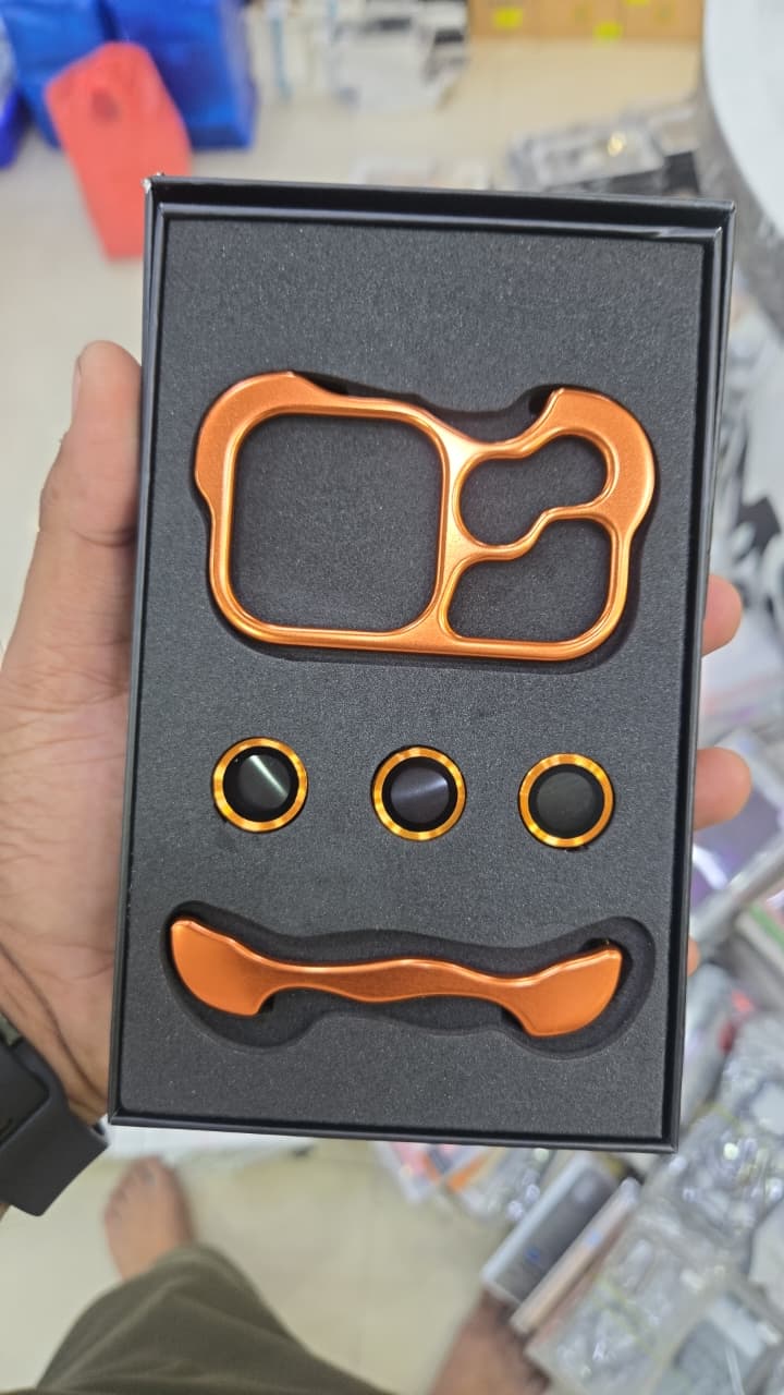 NCAP ACCESSORIES Luxury Metal Frame Shockproof Case for iPhone 17 Pro – Premium Orange Finish